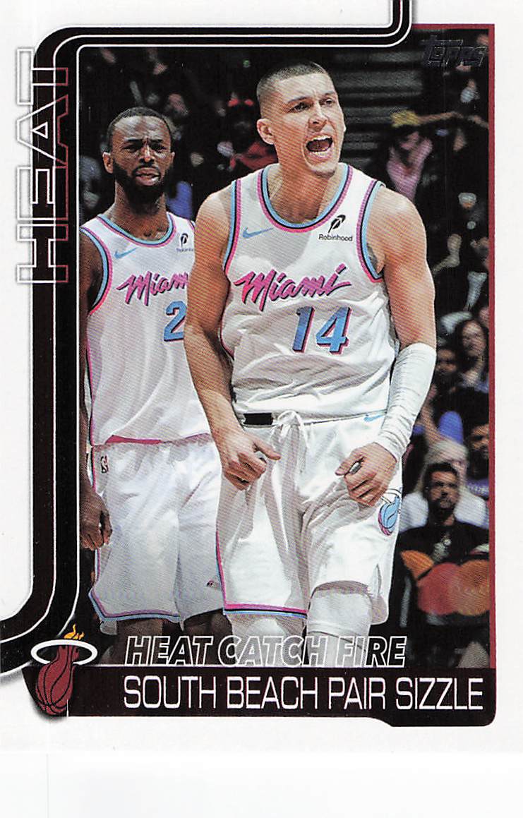2025-26 Topps Basketball Heat Catch Fire: South Beach Pair Sizzle #284