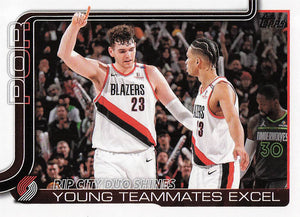 2025-26 Topps Basketball Rip City Duo Shines: Young Teammates Excel #289