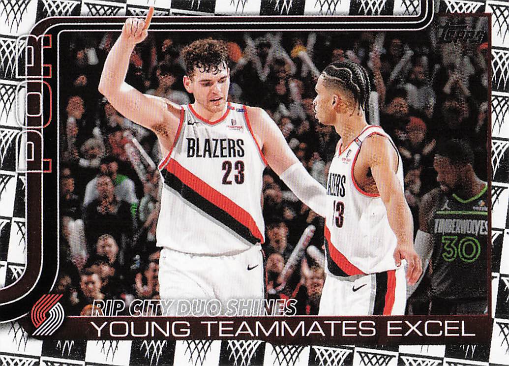 2025-26 Topps Season Tip Off Rip City Duo Shines: Young Teammates Excel #289