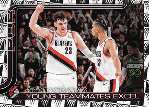 2025-26 Topps Season Tip Off Rip City Duo Shines: Young Teammates Excel #289