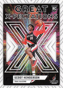 2023-24 Donruss Basketball Great X-Pectations Scoot Henderson #8
