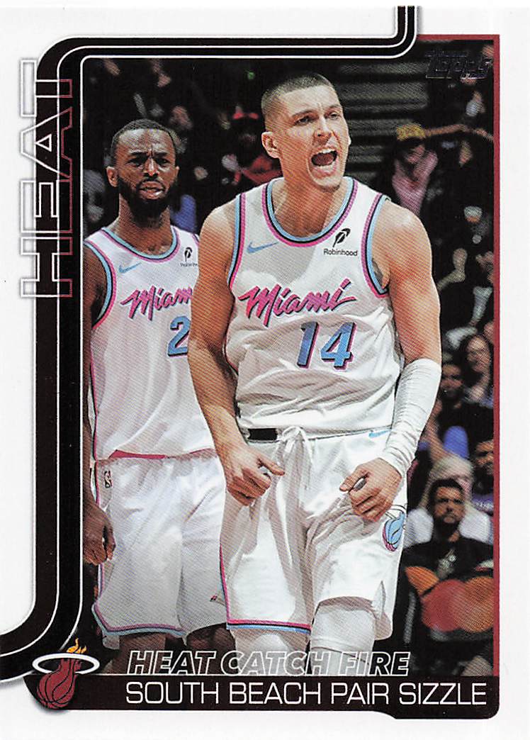 2025-26 Topps Basketball Heat Catch Fire: South Beach Pair Sizzle #284