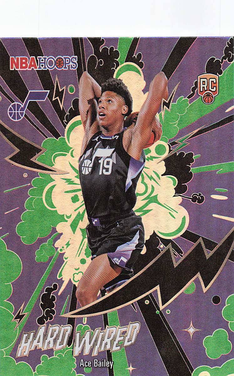 2025-26 Hoops Basketball Hard Wired Green Hoops Ace Bailey #HW-25