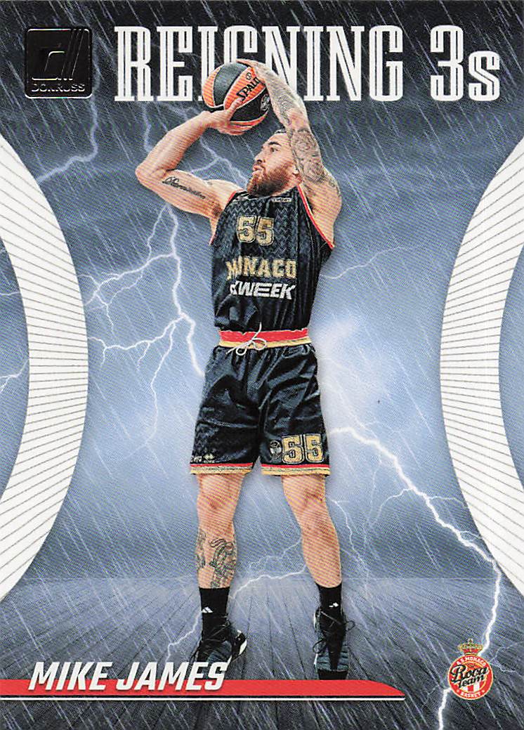 2023-24 Donruss EuroLeague Basketball Reigning 3s Mike James #4