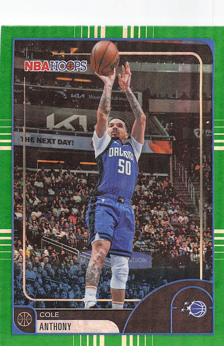 2025-26 Hoops Basketball Green Hoops Cole Anthony #77