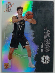 2025-26 Topps Signature Class Basketball Chrome Refractor Ben Saraf #122 RC