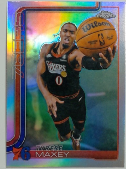 2025-26 Topps Chrome Update Basketball Refractor Tyrese Maxey #41