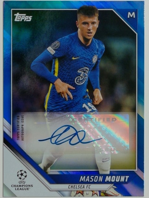 2021-22 Topps UEFA Champions League Autographs Blue 76/99 Mason Mount #BA-MM