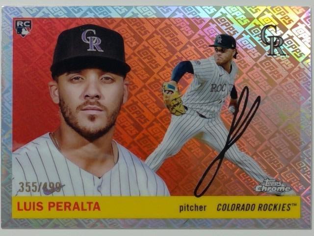 2025 Topps Chrome Platinum Baseball Topps Refractor 355/499 Luis Peralta #237 RC