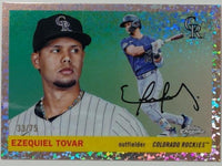 2025 Chrome Platinum Rose Gold Refractor 33/75 Ezequiel Tovar #95