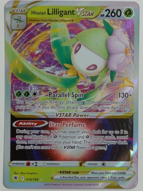 SWSH10: Astral Radiance Hisuian Lilligant VSTAR #018/189 Pokemon