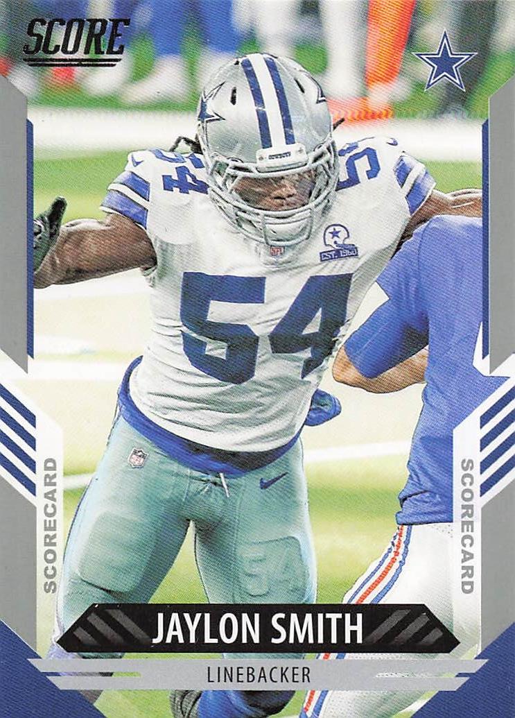 2021 Score Football Scorecard Jaylon Smith #56