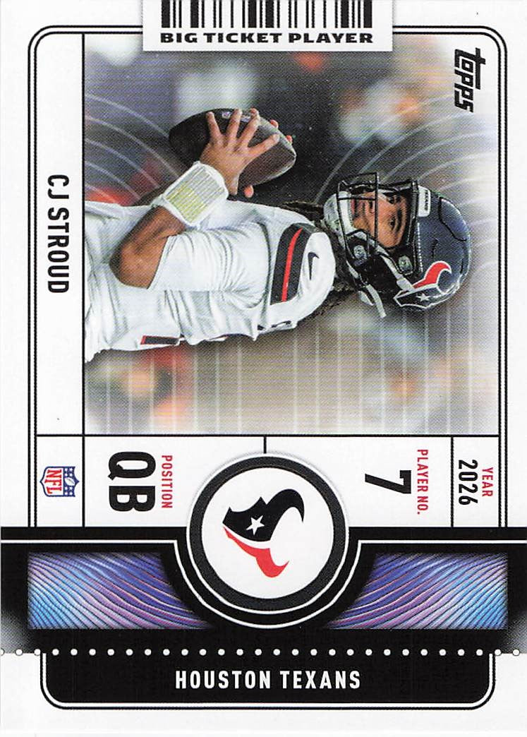 2026 Topps Flagship Football Big Ticket Players CJ Stroud #BTP-15