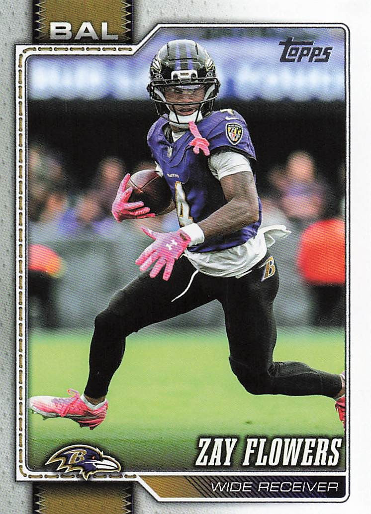 2026 Topps Flagship Football Zay Flowers #14