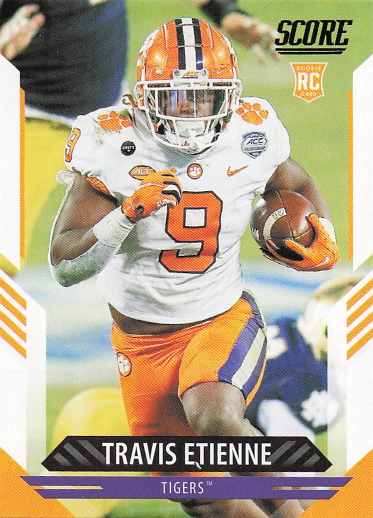 2021 Score Football Travis Etienne #310 RC