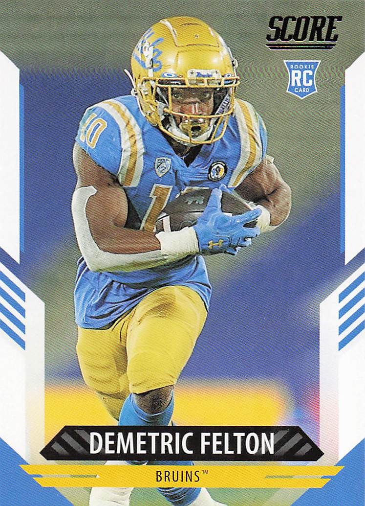2021 Score Football Demetric Felton #319 RC