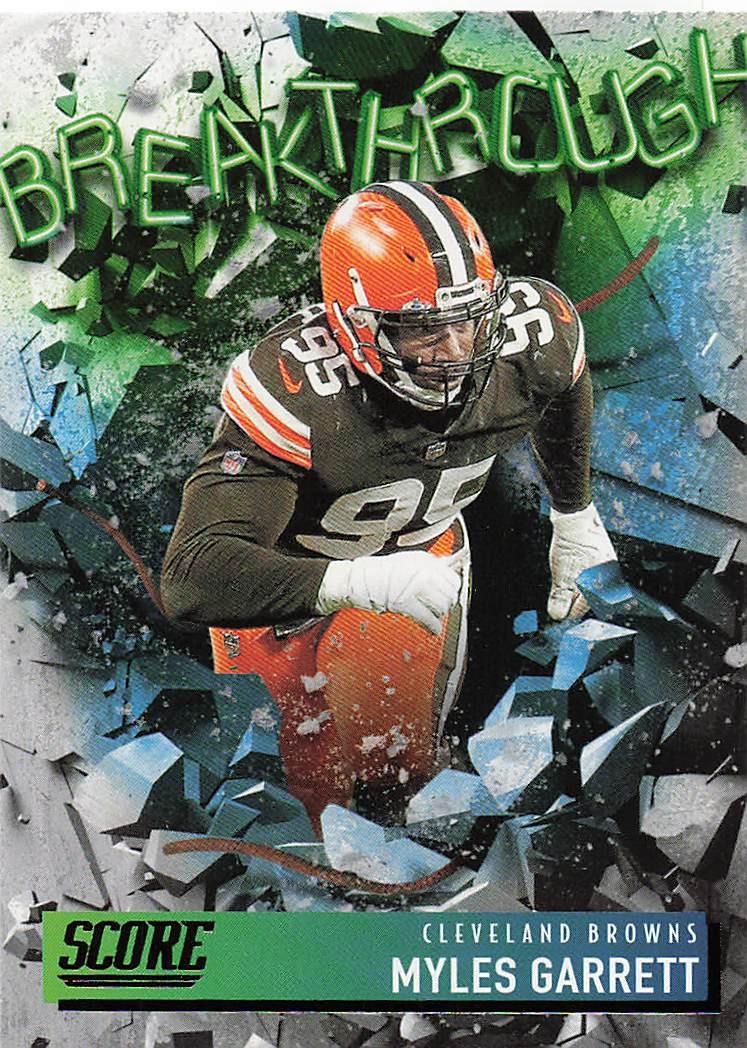 2021 Score Football Breakthrough Myles Garrett #B6