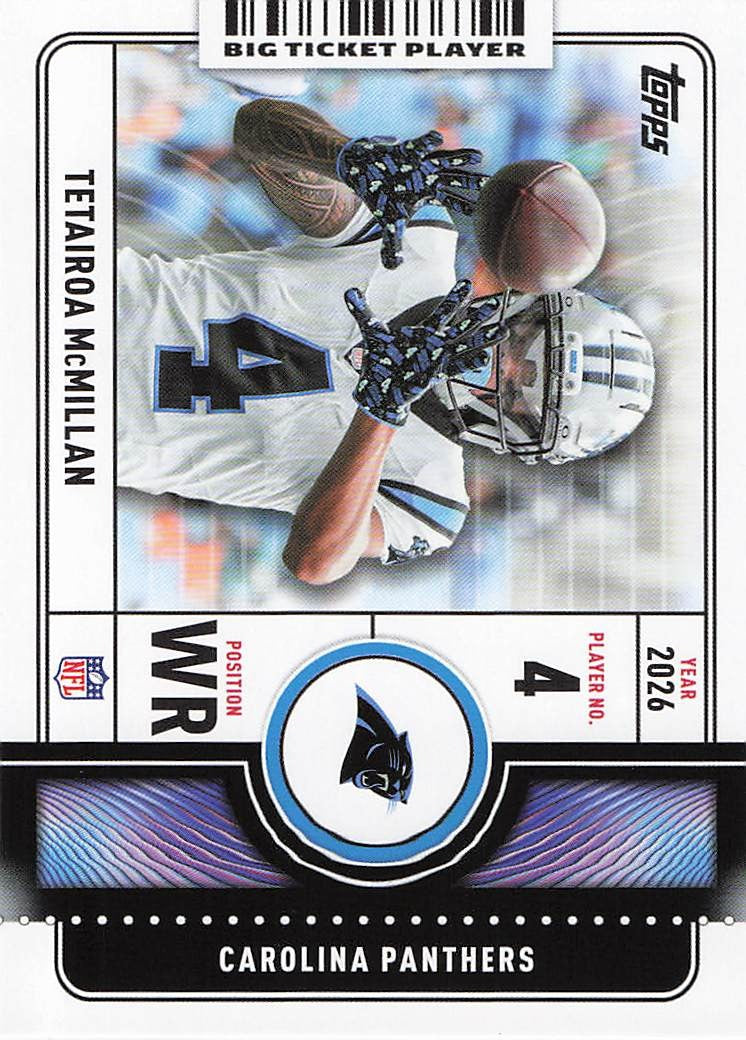 2026 Topps Flagship Football Big Ticket Players Tetairoa McMillan #BTP-1