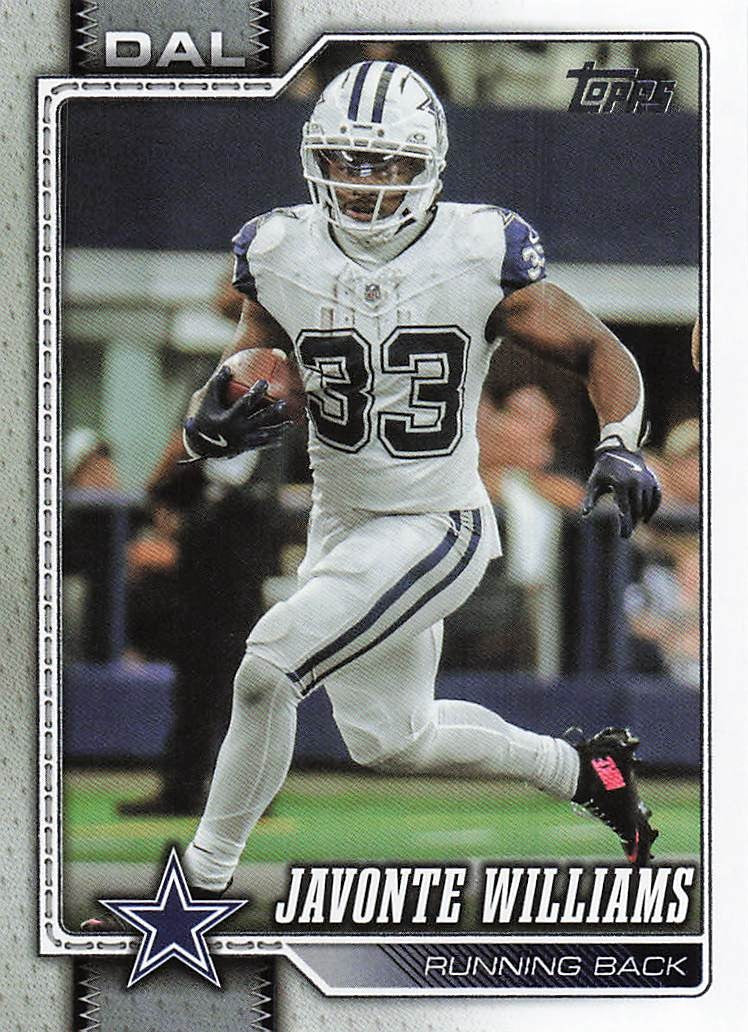 2026 Topps Flagship Football Javonte Williams #51