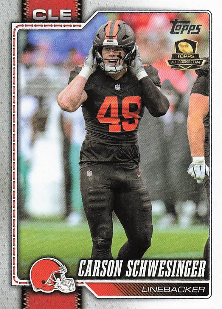 2026 Topps Flagship Football Carson Schwesinger #45