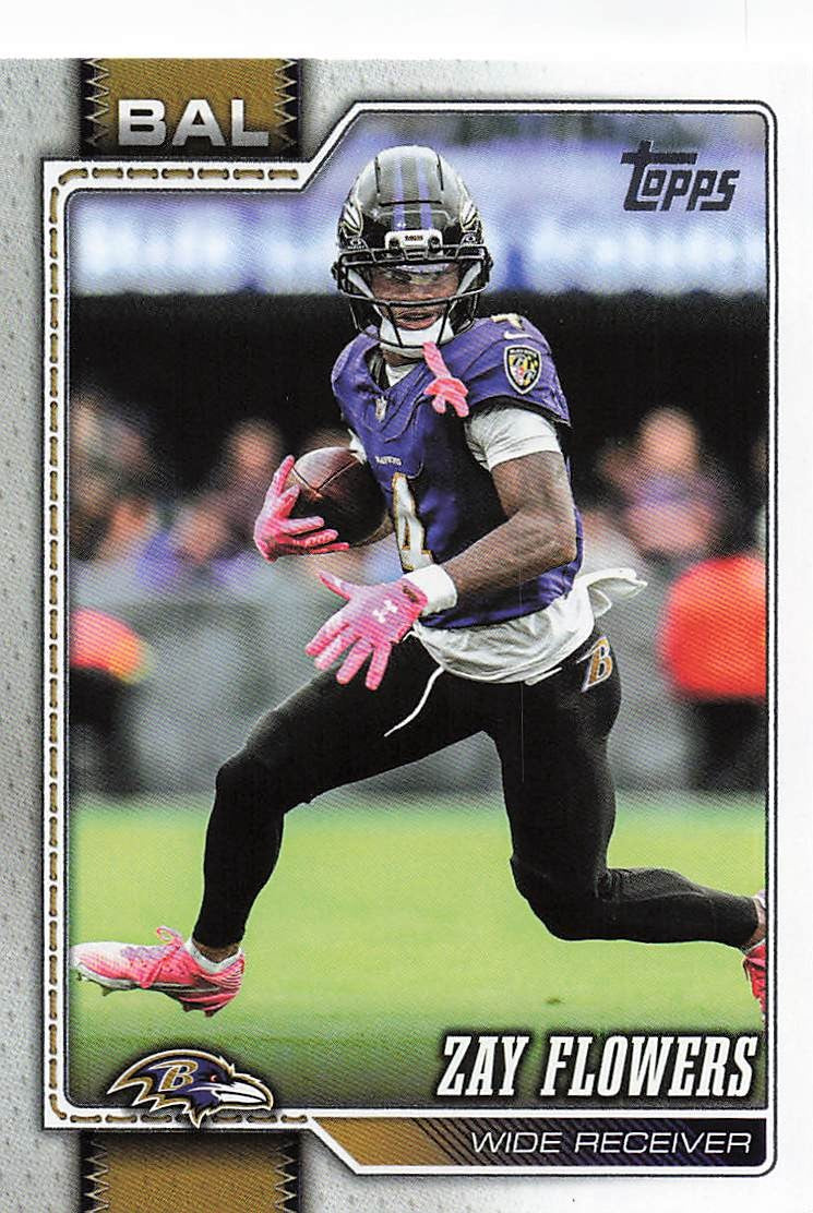 2026 Topps Flagship Football Zay Flowers #14