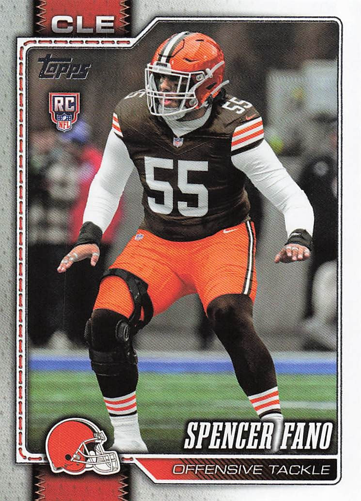2026 Topps Flagship Football Spencer Fano #385 RC