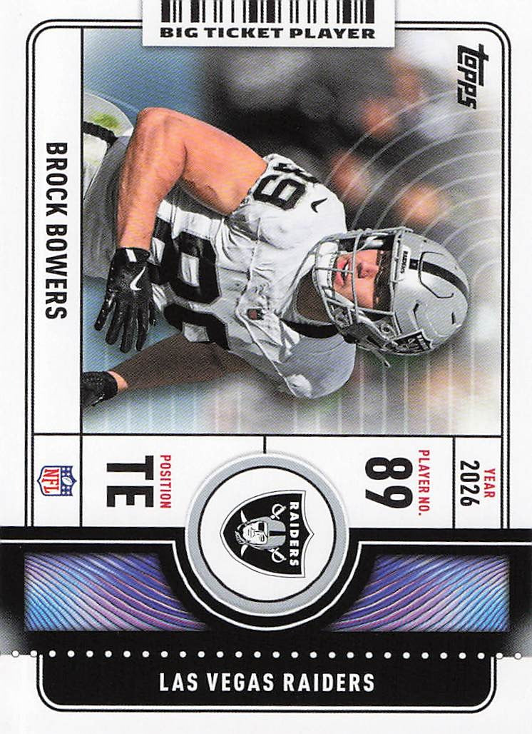 2026 Topps Flagship Football Big Ticket Players Brock Bowers #BTP-10