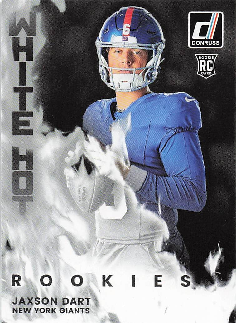 2025 Donruss Football White Hot Rookies Jaxson Dart #WHR-JXD