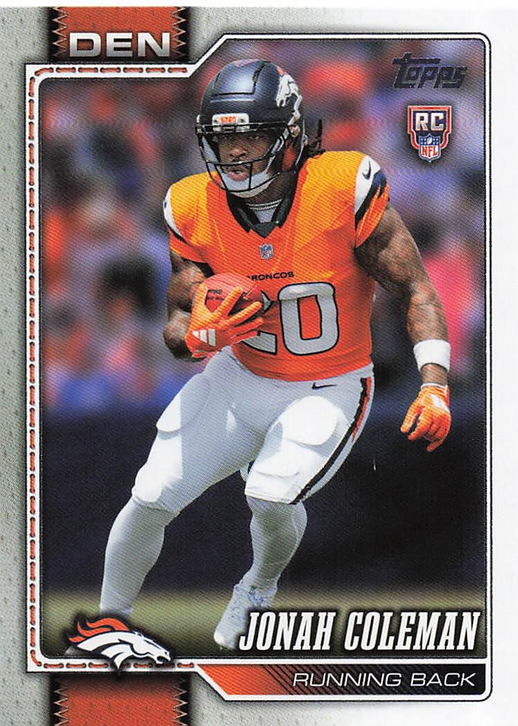 2026 Topps Flagship Football Jonah Coleman #312 RC