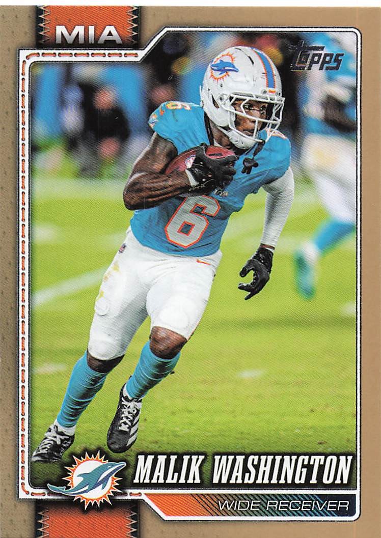 2026 Topps Flagship Football Gold 0465/2026 Malik Washington #123