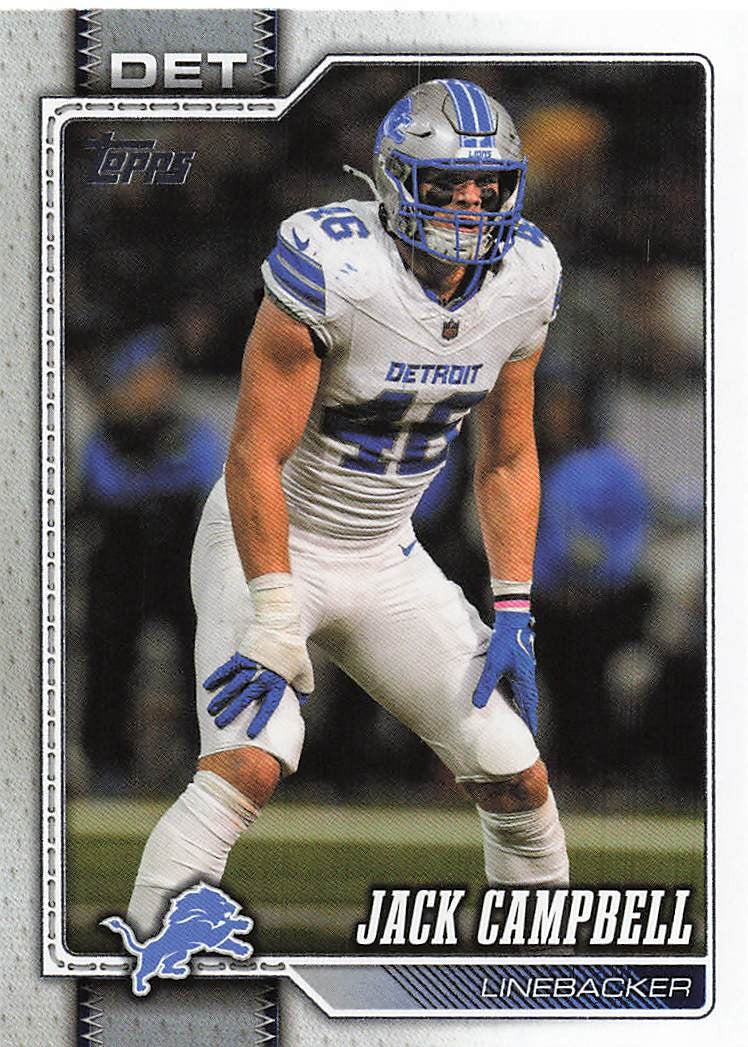 2026 Topps Flagship Football Jack Campbell #250