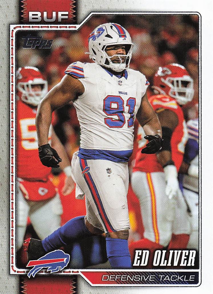 2026 Topps Flagship Football Rainbow Foil Ed Oliver #208