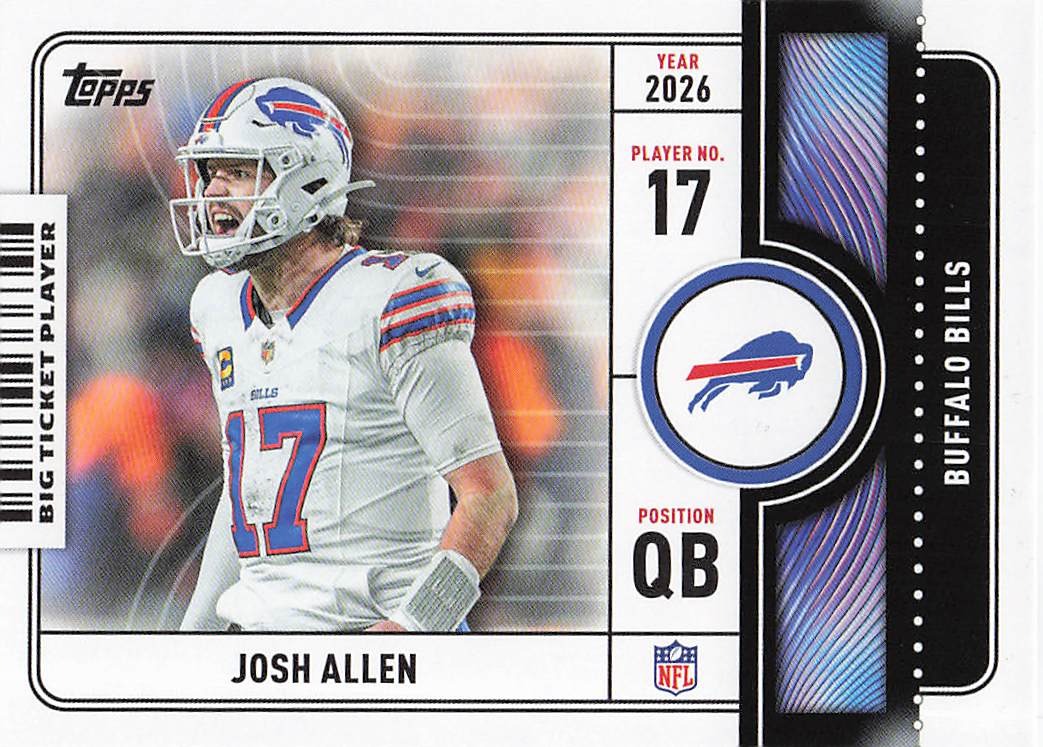 2026 Topps Flagship Football Big Ticket Players Josh Allen #BTP-2