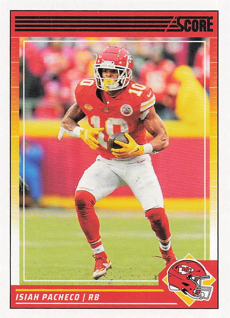 2024 Score Football Scorecard Isiah Pacheco #138