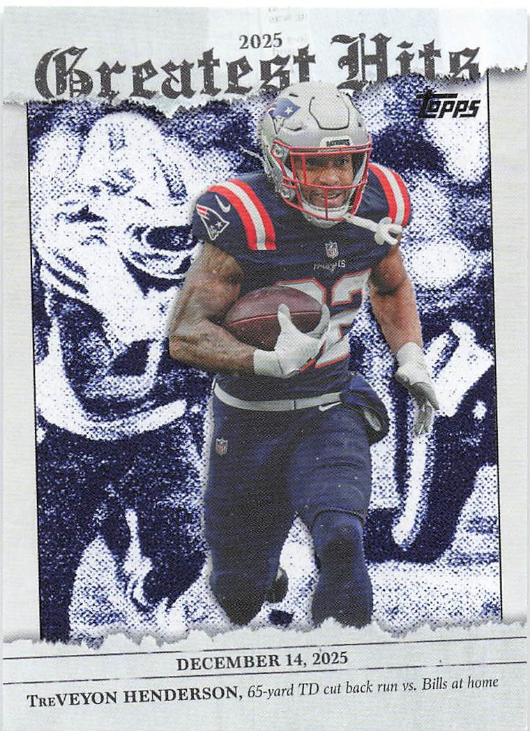 2026 Topps Flagship Football 2025 Greatest Hits TreVeyon Henderson #25GH-TH