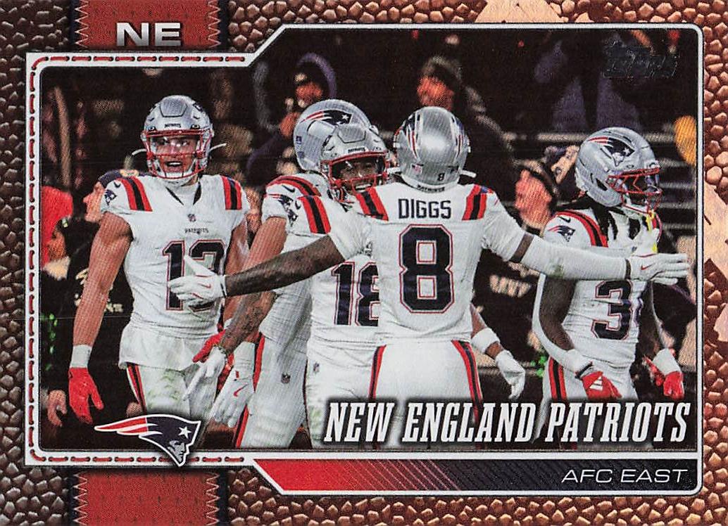 2026 Topps Flagship Football Football Leather Foil New England Patriots #278