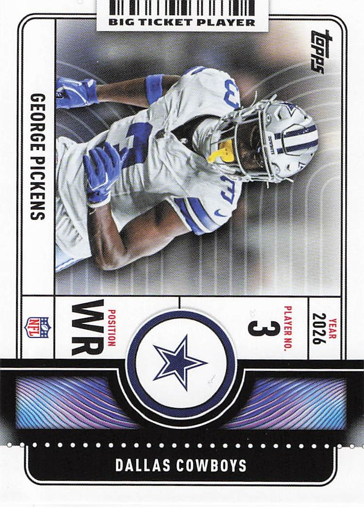 2026 Topps Flagship Football Big Ticket Players George Pickens #BTP-16