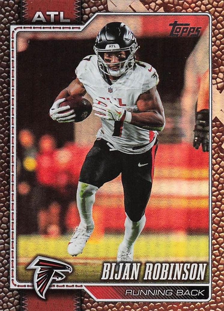 2026 Topps Flagship Football Football Leather Foil Bijan Robinson #12