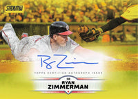 2025 Stadium Club Baseball Base Autographs Yellow Foil Ryan Zimmerman #SCBA-RZ