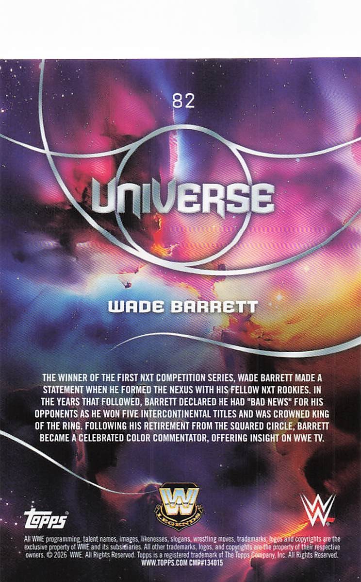 2026 Topps Universe WWE Wrestling Wade Barrett #82