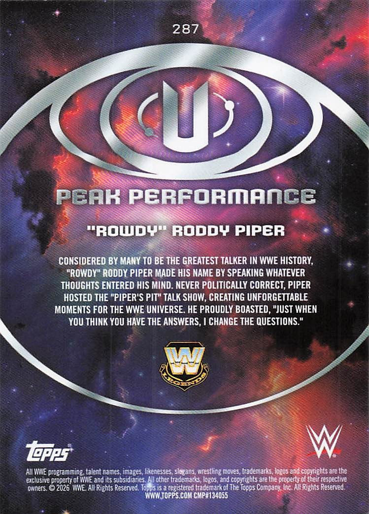 2026 Topps Universe WWE Wrestling "Rowdy" Roddy Piper #287