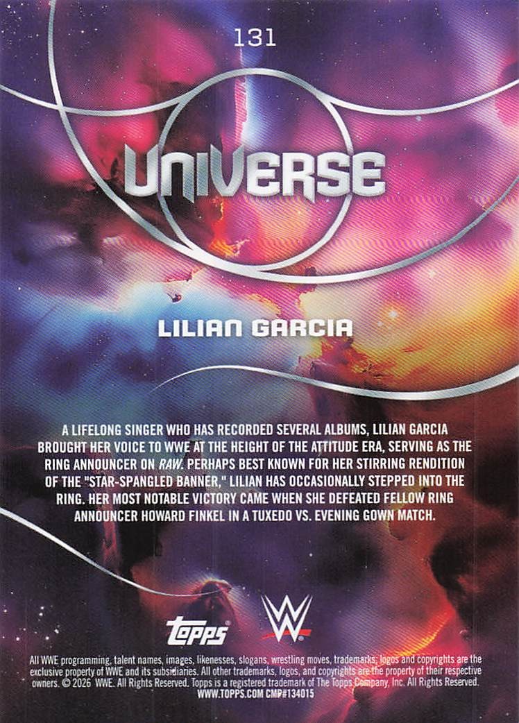 2026 Topps Universe WWE Wrestling Lilian Garcia #131
