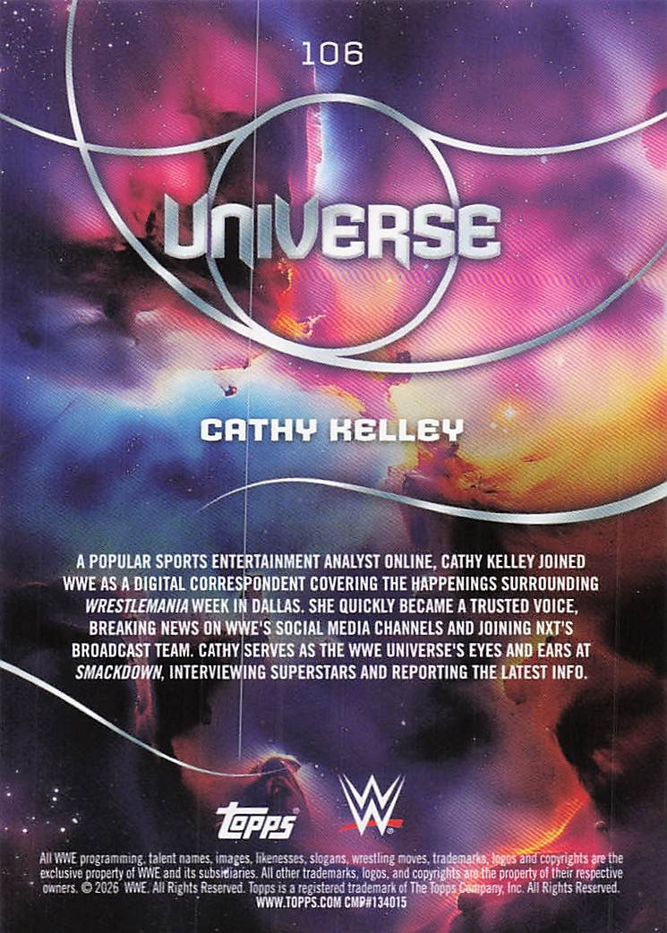 2026 Topps Universe WWE Wrestling Cathy Kelley #106