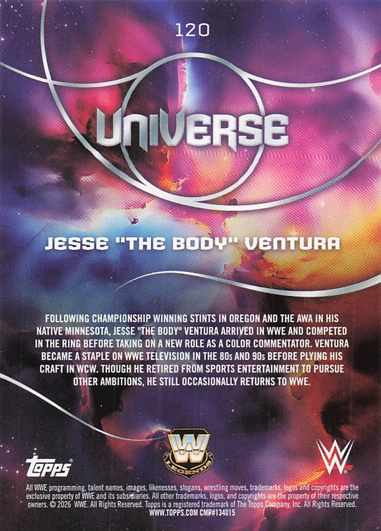 2026 Topps Universe WWE Wrestling Jesse "The Body" Ventura #120
