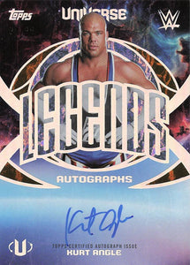 2026 Universe WWE Legends Autographs Gold 21/99 Stone Kurt Angle #LA-KA