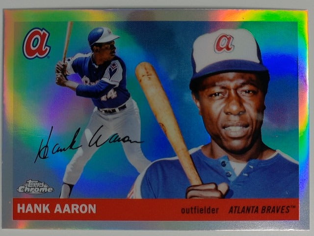 2025 Topps Chrome Platinum Anniversary Baseball Refractor Hank Aaron #304