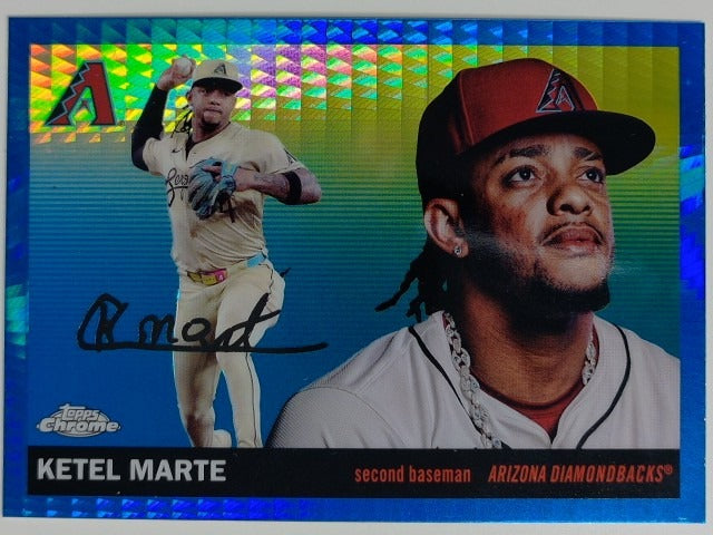 2025 Topps Chrome Platinum Baseball Blue Prism Refractor Ketel Marte #32