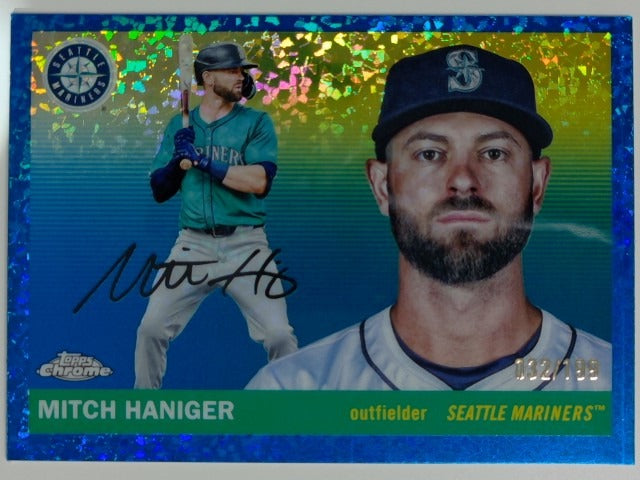 2025 Chrome Platinum Anniversary Blue Mini-Diamond 032/199 Mitch Haniger #105
