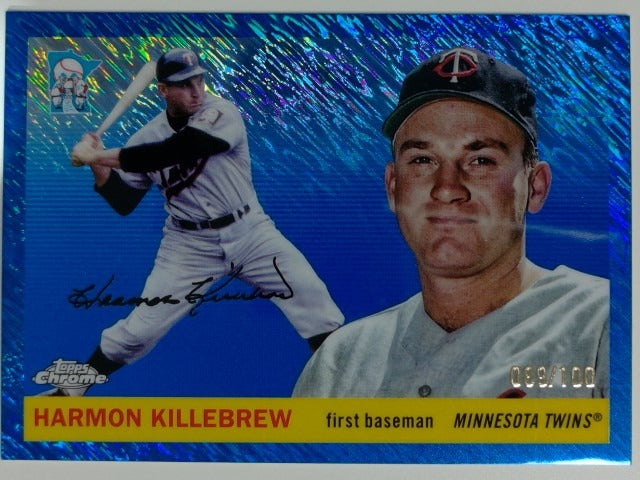 2025 Topps Chrome Platinum Blue Shimmer Refractor 089/100 Harmon Killebrew #432