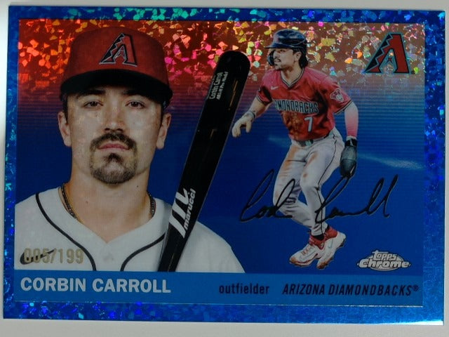 2025 Chrome Platinum Blue Mini-Diamond Refractor 005/199 Corbin Carroll #70